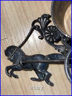 Antique Napkin Ring Victorian Figural Silver Plate Rogers Smith #214 Horse Cart