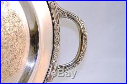 Antique Roger's & Bro Silverplated Waiter Tray # 2380
