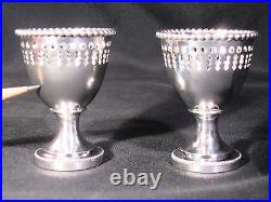Antique Roger's Bros. Silver Plated Egg Server Six Egg Cups and Spoons c1861