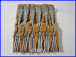 Antique Rogers Aa Strawberry Forks 1900's Never Used Set/6