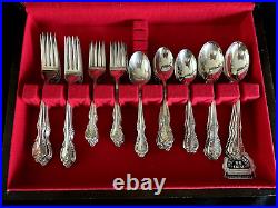 Antique Rogers & Bro Reinforced Plate IS Flatware in Box (86 pieces)