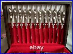 Antique Rogers & Bro Reinforced Plate IS Flatware in Box (86 pieces)