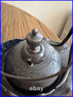 Antique Rogers & Bro Triple Plate Silver Cupid And Swan Holder