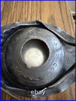 Antique Rogers & Bro Triple Plate Silver Cupid And Swan Holder