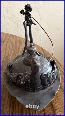 Antique Rogers & Bro Triple Plate Silver Cupid And Swan Holder