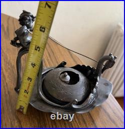 Antique Rogers & Bro Triple Plate Silver Cupid And Swan Holder