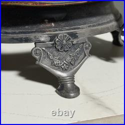 Antique Rogers & Bro Triple Plate Silver Tilting Water Pitcher With Stand Ornate Antique Rogers & Bro Triple Plate Silver Tilting Water Pitcher With Stand Ornate