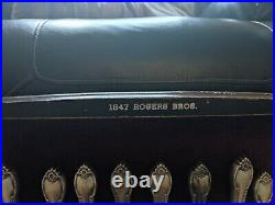 Antique Rogers Bros. 1847 America's Finest Silver-Plate Flatware 135 Pcs. & Case