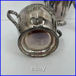 Antique Rogers Bros 1847 Her Majesty Silver Plated Tea Set 3 Pcs