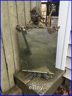 Antique Rogers Bros Silver Plate Co Male Blackamoor Frame and Mirror Danbury CT