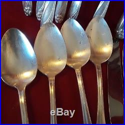Antique Rogers Bros. Silverplate Flatware DAFFODIL 70 PCS. 1950 Service for 12