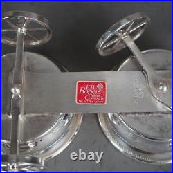 Antique Rogers Silver Plate and Glass Condiment Wagon C1920