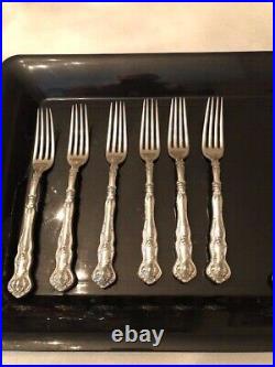 Antique Rogers Six Silver Plated Forks, Knives And One Gravy Ladle And One Soup