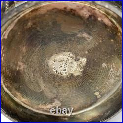 Antique Rogers Smith & Co New Haven CT 1845 4 Piece Silver Plate Coffee Tea Set