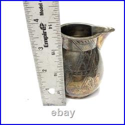 Antique Rogers Smith & Co New Haven CT 1845 4 Piece Silver Plate Coffee Tea Set