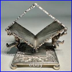 Antique Rogers Smith Meridian Co Silver Plate Figural Napkin Ring 2 Boys Playing