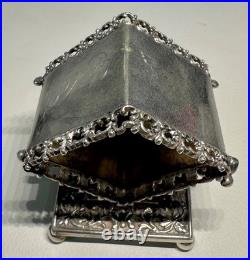 Antique Rogers Smith Meridian Co Silver Plate Figural Napkin Ring 2 Boys Playing