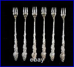 Antique Set of 6 Silver Plated Cocktail Forks 1847 Rogers Bros. Columbia Pattern