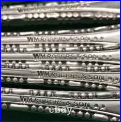 Antique Set of 6 YORK 1900 Silverplated ICE CREAM FORKS / SPORKS Wm Rogers & Son
