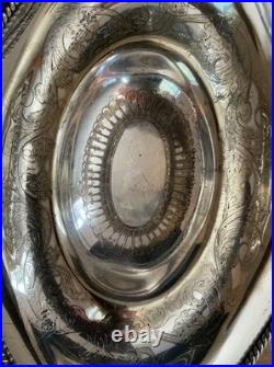 Antique Silver Plated Serving Basket / Brides Rogers Bros