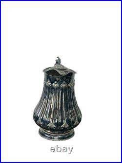 Antique Silver plate Rogers smith & co 1858 victorian tremble wall pitcher large