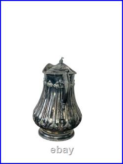 Antique Silver plate Rogers smith & co 1858 victorian tremble wall pitcher large