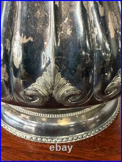 Antique Silver plate Rogers smith & co 1858 victorian tremble wall pitcher large