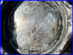Antique Silverplate 7pc WM Rogers Tea Coffee Set Pot Creamer Sugar Footed Tray