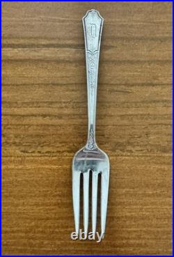 Antique Silverplate Flatware D Monogram 47 Pc 1916 1847 Rogers Bros Heraldic