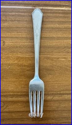 Antique Silverplate Flatware D Monogram 47 Pc 1916 1847 Rogers Bros Heraldic