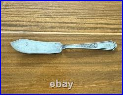 Antique Silverplate Flatware D Monogram 47 Pc 1916 1847 Rogers Bros Heraldic