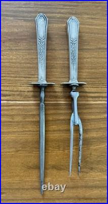 Antique Silverplate Flatware D Monogram 47 Pc 1916 1847 Rogers Bros Heraldic