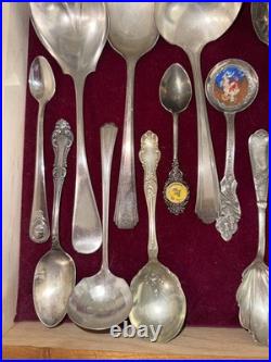 Antique Silverplate Spoons Berry, Sugar And Gravy Mixed 14 In Lot