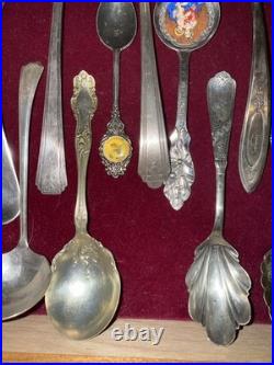 Antique Silverplate Spoons Berry, Sugar And Gravy Mixed 14 In Lot