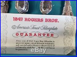 Antique Sterling Plate 1847 Rogers Bros. 6 Place Plus Silverware Set! Free Ship