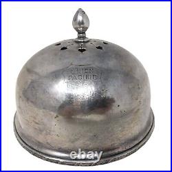 Antique Union Pacifc Overland Route 1847 Rogers Bros Silver Soldered Plate Cover Antique Union Pacifc Overland Route 1847 Rogers Bros Silver Soldered Plate Cover