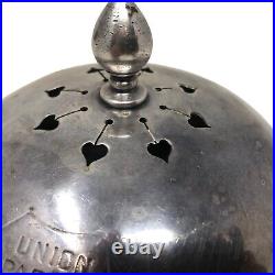 Antique Union Pacifc Overland Route 1847 Rogers Bros Silver Soldered Plate Cover Antique Union Pacifc Overland Route 1847 Rogers Bros Silver Soldered Plate Cover