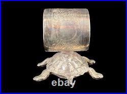 Antique Victoria Rogers & Bro Silver Plate 193 Napkin Ring Turtle Tortoise