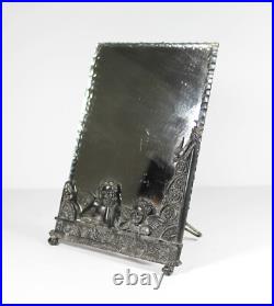 Antique Victorian CHERUB MIRROR Rogers Silver Plate Danbury CT Beveled Glass Antique Victorian CHERUB MIRROR Rogers Silver Plate Danbury CT Beveled Glass