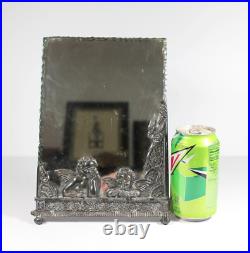 Antique Victorian CHERUB MIRROR Rogers Silver Plate Danbury CT Beveled Glass Antique Victorian CHERUB MIRROR Rogers Silver Plate Danbury CT Beveled Glass