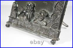 Antique Victorian CHERUB MIRROR Rogers Silver Plate Danbury CT Beveled Glass Antique Victorian CHERUB MIRROR Rogers Silver Plate Danbury CT Beveled Glass
