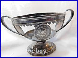 Antique Victorian Rogers & Bro. Silver Plate Loving Cup Assyrian Head