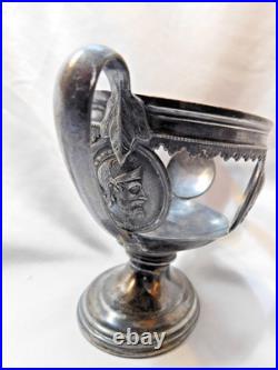 Antique Victorian Rogers & Bro. Silver Plate Loving Cup Assyrian Head