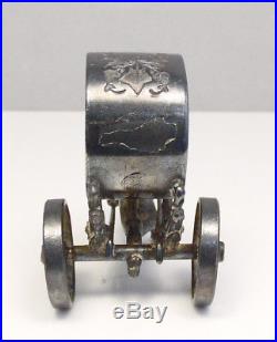 Antique Victorian Rogers & Bros Silver Plate Horse Drawn Wagon Napkin Ring