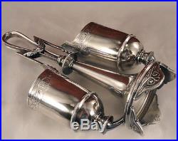 Antique Victorian Silver Plate Double Spoon Holder Spooner by Rogers Smith & Co