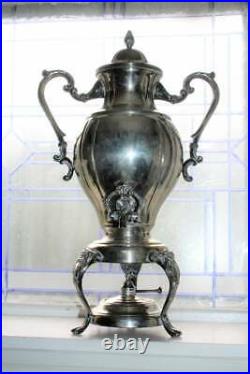 Antique Victorian Silverplate Samovar Coffee Server by Rogers