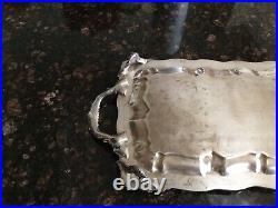 Antique Vintage FB Rogers Silver Co. 1883 S/P Handled Tea Tray Ornate #7738