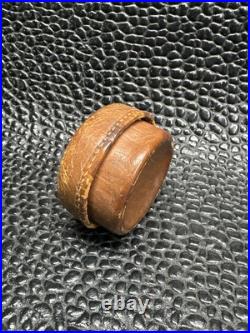 Antique Wm. Rogers Silver Plate Collapsible Shot Glass with Leather Case c. 1910s