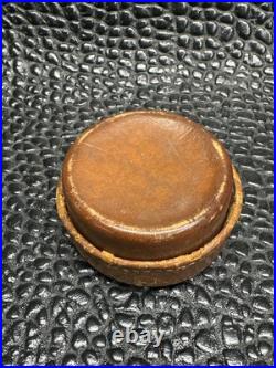 Antique Wm. Rogers Silver Plate Collapsible Shot Glass with Leather Case c. 1910s