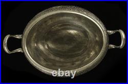 Antique c1890 Silver Plate Rogers Assyrian Head Covered Soup Tureen